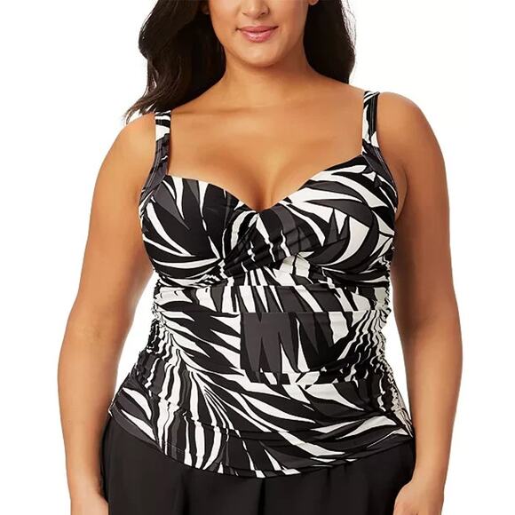 Anne Cole Plus Size Underwire Tankini Top, Multi, Size 18W 0487 - Picture 1 of 3